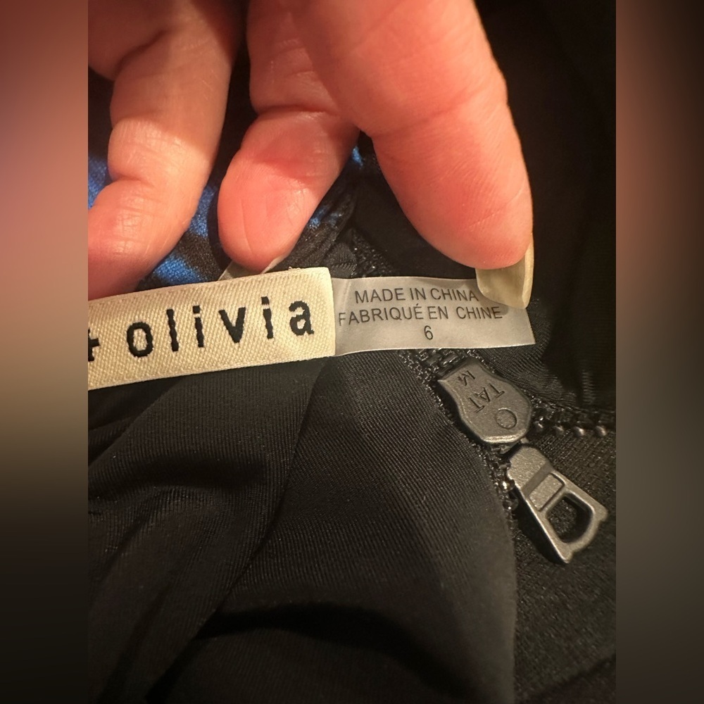 Alice + Olivia Multicolor Graphic Long Sleeve Dress - Picture 6 of 6